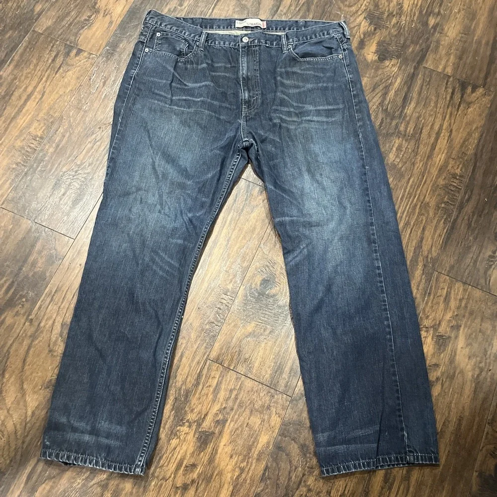 Levi's 569 Loose Straight Jeans Men's 42x30 Dark Wash Denim Relaxed Fit